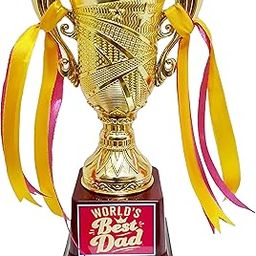 VICTORY Best DAD Trophy, DAD Birthday Gift, World's Best DAD Trophy (Golden, 7 inch)-image-91