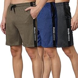 Peppyzone Men's Outdoor Quick Dry Lightweight Stretchable Combo Shorts for Men with Zip Pocket | Shorts for Men Pack of 3 Knee Length | Shorts Pant for Men Combo-picture-32