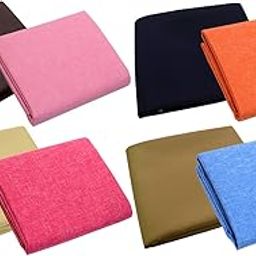 Men's Poly Cotton Unstitched Shirt & Trouser Fabric Combo Set (Multi Color; Free Size)-image-69