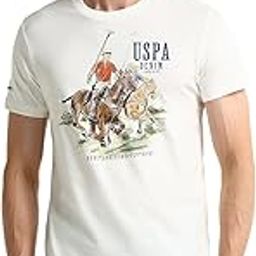 Men's White Printed Round Neck Short Sleeve Casual Cotton Regular 1665 T-Shirts (UDTSH2307_White_3XL)-image-9