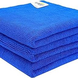 SOFTSPUN Microfiber Cloth - 3 pcs - 40x40 cms - 340 GSM Blue - Thick Lint & Streak-Free Multipurpose Cloths - Automotive Microfibre Towels for Car Bike Cleaning Polishing Washing & Detailing-image-7