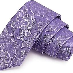 Fascinating Purple & White Colored Microfiber Necktie for Men-image-27