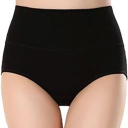 100% Cotton Regular & Plus Size Underwear High Waist Full Coverage Tummy Controller Underpants Hipster Womens Panties (Pack of 1)-image-5