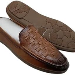 Men’s Faux Leather Slip-On Loafers | Lightweight Comfortable Casual Driving Shoes with Cushioned Insole & Flexible Sole-image-35