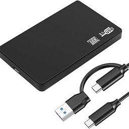 Vinmooog Hard Drive Enclosure 2.5 USB 3.1, 6Gbps SSD Enclosure for SATA I/II/III 7mm/9.5mm SSD HDD Sopporta UASP &Trim with USB C-C and USB A-C Cables Compatibility Windows Linux and Mac -Black-image-52