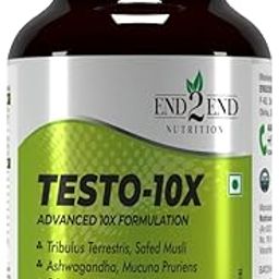 Testo-10X Natural Testosterone Booster for Men with Tribulus, L-Arginine, Ashwagandha and Safed Musli for Strength, Stamina, Energy and Muscle Gain – 60 Tablets-17