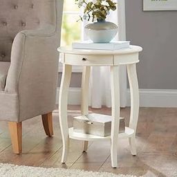 Brown Art SHOPPEE Corner Side Table With Drawer, Chest of Drawers, Retro Bedside Table, Coffee Table (White)-22
