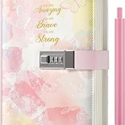 Nollh Diary with Lock for Girls - Kids Journal with Lock, Leather Journal Notebook with Pen and Stickers, Ideal Christmas Gifts for 8 9 10 11 12 13 14 Year Old-image-82