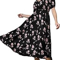 Women's Crepe Fit and Flare Midi Dress-image-42