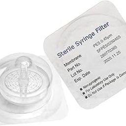 Sterile Syringe Filters PES 25 mm Diameter 0.45um Pore Size Individually Packaged 10/pk by Biomed Scientific-23