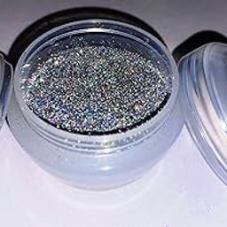 Mahir Glitter Silver Holographics Iridescent Glitter for Nail Art 15 Gm Flip Jar Pack-image-43