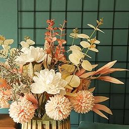 MERISHOPP Vintage Artificial Flower Rose Dandelion Bouquet Bride Indoor Decoration C| Artificial Flower Bouquet | Floral Décor for Home-image-33