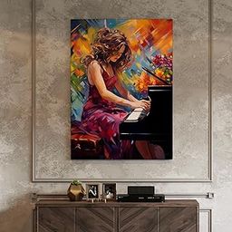 PAPER PLANE DESIGN Modern Art Canvas Gallery Wrap Painting | Eclectic Modern Art Theme | Wall Art for Living Room, Bedroom, and Office Decor | Size 20 In x 30 In DS22-12