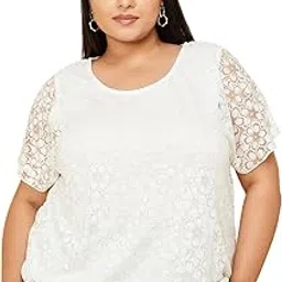 max Women's Rayon Floral Knit Regular Fit Blouse-picture-26