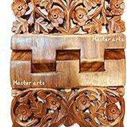 Master Arts Wooden rehal (15 X 8 inches) holy Book Stand for Reading Books Rahal in Pure shisham Wood with Carving Work-1