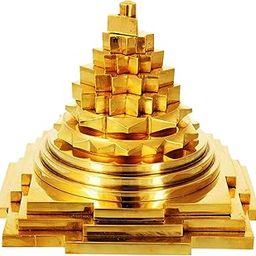 Goddess Laxmi Maha Meru Shree Yantra Original Brass for Home Pooja Health Wealth and Prosperity(3×3 inc.) SPN-WF2D5B-18