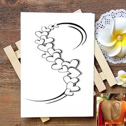 Temporary Tattoowala S letter With Heart Temporary Tattoo Stickers For Male And Female Fake Tattoo Waterproof body Art-31