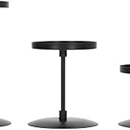 Black Metal Candle Holder, Pillar Candle Holders Set of 3 Decorative Candleholder Iron Candlestick Holders for Table Centerpiece Home Decoration-image-59