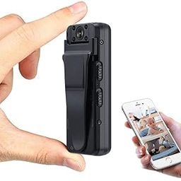 Technoview 12MP WiFi Mini Camera Full HD Video and Audio Recorder IR Night Visio, Motion Detection, Body Action Camera with Clip, Long Working Security Cam for Home/Office/Meeting, Portable A12-11
