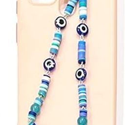 Blue Fimo Anti- Lost Colorful Lanyard for Phone|Bohemian Style Evil Eyes Mobile Phone Chain|Colorful Beaded Phone Charm|Handmade Bracelet Keychain for Women and Girls-image-8