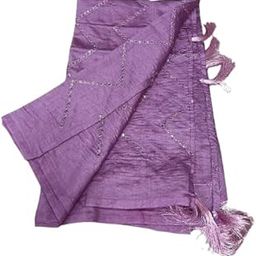 Lavender Colour Embroidered Rayon Cotton Zig-Zag Pattern Dupatta For Women & Girls-picture-19