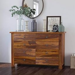 MAYOOR ART Solid Sheesham Wooden Chest of Drawers with 8 Drawer Storage Furniture for Home/Livingroom/Bedroom/Hallway Furniture (Honey Finish)-image-102