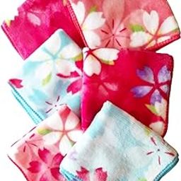 Handkerchief Soft Cotton Handkerchief for Woman Girls & Baby Girls Sweat Absorbent Napkin Face Towel|Set of 6 (Assorted)-17