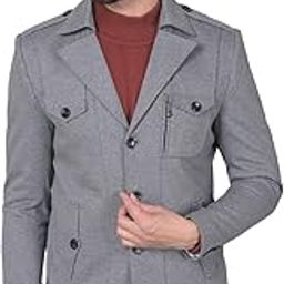 Men's Grey Overcoat-image-3