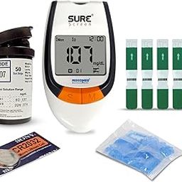 Niscomed Surescreen Glucometer Simple & Accurate Sugar Testing Painfree Monitor - Blood Sugar Levels at Home - (FREE 5 Test Strips + 5 Sterile Lancets + 1 Lancing device)-22