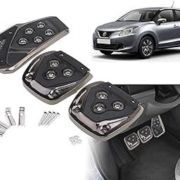 Selifaur - 3 Pcs Black Non-Slip Manual Car Pedals kit Pad Covers Set for Maruti Suzuki Baleno New-image-94