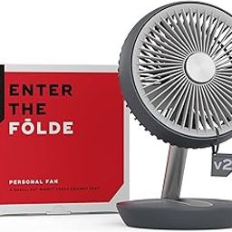 NUUK FOLDE v2 Personal Rechargeable Fan | Cordless, 7-Inch | Folds 180° & Fits in any Bag |16 Hr Run Time, 4 Wind Speeds | Super Silent BLDC Motor | For Hiking, Picnics, Travel, Beach, Camping, Prams-image-28