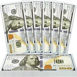 Mallexo Dollar Money Prank Toys for Kids 100Pcs Coupons Dummy Doller Currency Notes for Boy | Girl Learning & Education Baby Money Toys Multicolor Nakli pese or Playing Fake Money Notes Birthday Gift-image-31