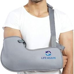 LIFE AGAIN Medical Arm Sling, Shoulder Support for Right and Left Arms, Recovery Aid for Fractures, Sprains, Dislocations Pack of 1 (X-Large)-image-2