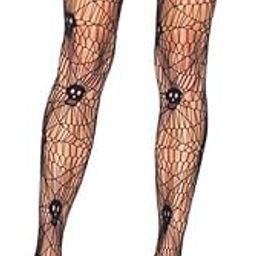 Black Spider Web Design Women's/Girls's High Waist Pantyhose Tights Fishnet Stockings Mesh Net Style Nylon & Spandix-image-85