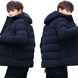 Men's Standard Length Polyester Winter Hoodie Bomber Jacket-image-95