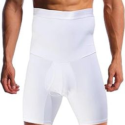 Men's Tummy Control Shapewear Shorts High Waist Slimming Anti-Curling Underwear Body Shaper Seamless Boxer Brief-image-20