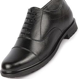 Men's Genuine Leather Formal Office Comfort Broad Feet Oxford Lace Up Shoes-image-9