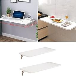 UJEAVETTE Wall Mount Drop Leaf Table Laundry Folding Table for Apartment Garage Studio 40cm Length-7