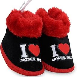 6 To 12 Months I Love Mom And Dad Print Baby Booties-image-72