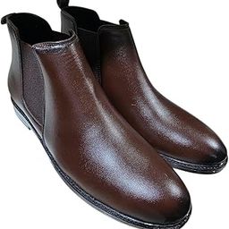 Men's Chelsea Boots, Slip-On Style, Cushioned Insole, Leather, Trendy Design-picture-4