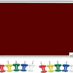 Sharry Designs Notice or Bulletin Board or Soft or Pin-up Board Red Nova 2' Foot x 1.5' Foot (10 Board Pins)-12