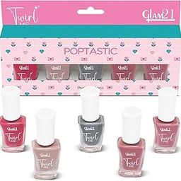 Glam21 Twirl Me Nail Paint Combo |Nail color -6 ml each |Chip Resistant|Long-Lasting|Trendy Shades|Quick Dry Formula |Vibrant Color|Glossy Nail Polish| Multicolor | Combo of 5 |Shade -01-image-43