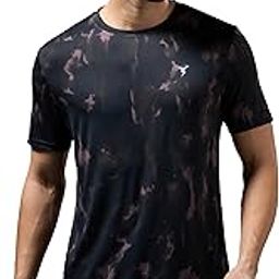 TECHNOSPORT Mens Half Sleeve Printed Crew Neck T-Shirt with Techno Dry, Anti Microbial Properties for Gym, Workout and Regular Use-19