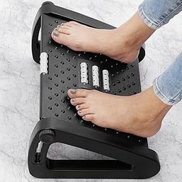 ABOUT SPACE Adjustable Footrest - Accupressure Plastic Underdesk Foot Step Stool with Ergonomic Design & Massage Rollers-Anti Slip Base - Height Adjustable Foot Stool for Office Chair,Work& Home-picture-21