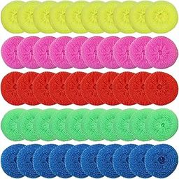 LUMINFLY Colorful Pp Plastic Non-Scratch Dish Scrubbies, 50 Pack of Mesh Cleaning Balls in 5 Bright Colors for Kitchen-image-84