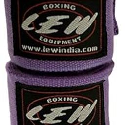 LEW Mexican Style Boxing 180" with Elastic Hand & Wrist Support Multicolor Handwraps (Purple)-image-64