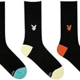 balenzia SocksXpress Men's Playboy Formal Crew Socks | 5-Pack | Black Crew Socks | Free Size | Official Playboy Merchandise-picture-9