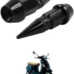 LOVMOTO Universal Spiked Valve Caps,Aluminum Alloy Dustproof and Waterproof Tire Valve Stem Caps, Suitable for Cars, Trucks and Motorcycles (2PCS Black) Comfortable with VES-pa-image-41