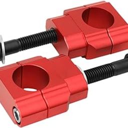 VELURA 28mm Handlebar Bar Mount Riser for Motorbike Motocross Dirt Bikes Red|1 Pair Headlight Bracket |Handlebars| Cycling-32