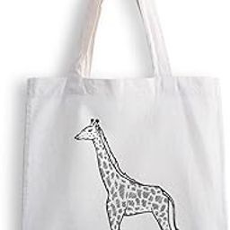 Canvas Tote Bags for Women, College Bag for Girls, Tote Bag for Shopping, Travel & Beach Bags for Women - Giraffe - D No - 158-image-84